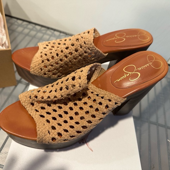 Jessica Simpson Camel Woven Mules - Picture 5 of 5